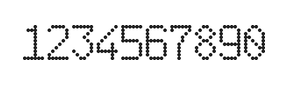 6×10数字点阵字体 ddN610AA0511