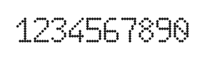 6×10数字点阵字体 ddN610AA0519