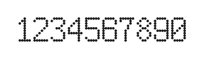6×10数字点阵字体 ddN610AA0524