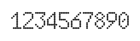 6×10数字点阵字体 ddN610AA0527