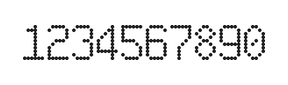 6×10数字点阵字体 ddN610AA0529