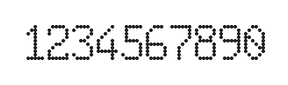 6×10数字点阵字体 ddN610AA0530