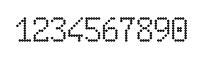 6×10数字点阵字体 ddN610AA0531