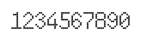 6×10数字点阵字体 ddN610AA0532