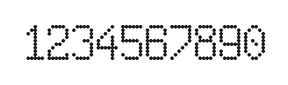 6×10数字点阵字体 ddN610AA0533