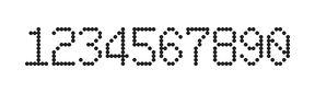 6×10数字点阵字体 ddN610AA0538