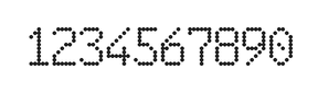 6×10数字点阵字体 ddN610AA0541