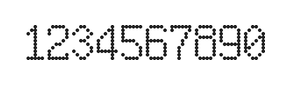 6×10数字点阵字体 ddN610AA0542