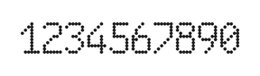 6×10数字点阵字体 ddN610AA0543