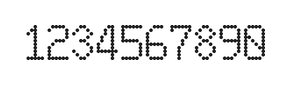 6×10数字点阵字体 ddN610AA0546