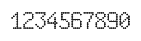 6×10数字点阵字体 ddN610AA0551