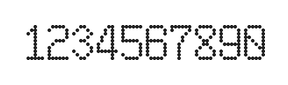 6×10数字点阵字体 ddN610AA0552