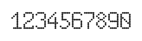 6×10数字点阵字体 ddN610AA0553