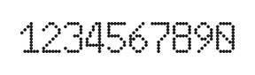 6×10数字点阵字体 ddN610AA0555