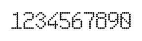 6×10数字点阵字体 ddN610AA0557