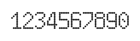 6×10数字点阵字体 ddN610AA0562