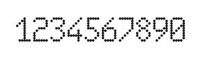 6×10数字点阵字体 ddN610AA0564