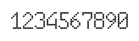 6×10数字点阵字体 ddN610AA0566