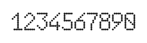 6×10数字点阵字体 ddN610AA0567