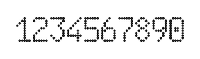 6×10数字点阵字体 ddN610AA0571