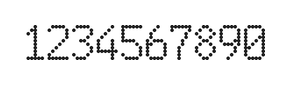 6×10数字点阵字体 ddN610AA0572