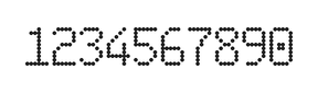6×10数字点阵字体 ddN610AA0573