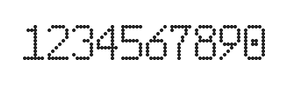 6×10数字点阵字体 ddN610AA0575