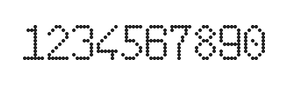 6×10数字点阵字体 ddN610AA0578