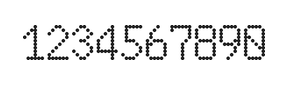 6×10数字点阵字体 ddN610AA0581