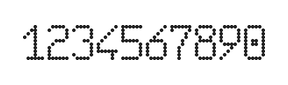 6×10数字点阵字体 ddN610AA0582