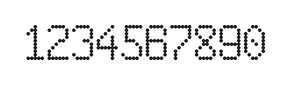 6×10数字点阵字体 ddN610AA0583