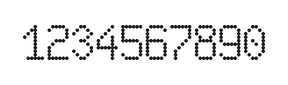 6×10数字点阵字体 ddN610AA0584