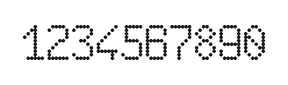 6×10数字点阵字体 ddN610AA0588