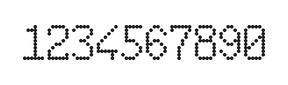 6×10数字点阵字体 ddN610AA0590