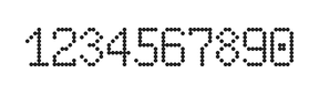 6×10数字点阵字体 ddN610AA0597