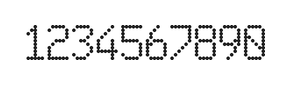 6×10数字点阵字体 ddN610AA0599