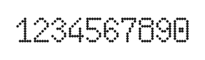 6×10数字点阵字体 ddN610AA0601
