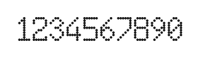 6×10数字点阵字体 ddN610AA0602