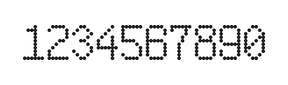 6×10数字点阵字体 ddN610AA0604