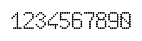 6×10数字点阵字体 ddN610AA0605