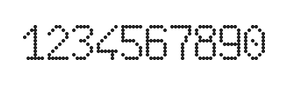 6×10数字点阵字体 ddN610AA0611