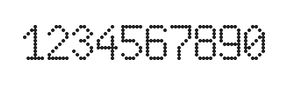 6×10数字点阵字体 ddN610AA0614