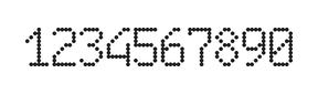 6×10数字点阵字体 ddN610AA0615