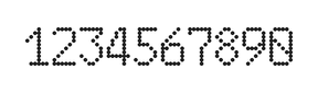 6×10数字点阵字体 ddN610AA0617
