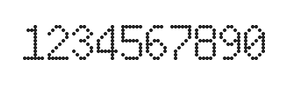 6×10数字点阵字体 ddN610AA0618