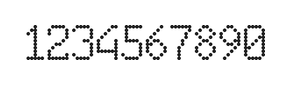 6×10数字点阵字体 ddN610AA0620