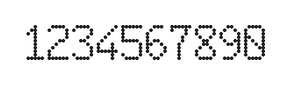 6×10数字点阵字体 ddN610AA0624
