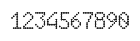 6×10数字点阵字体 ddN610AA0627