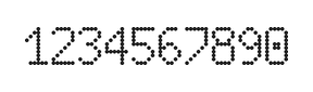 6×10数字点阵字体 ddN610AA0628