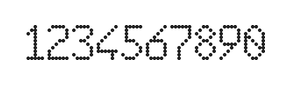 6×10数字点阵字体 ddN610AA0635